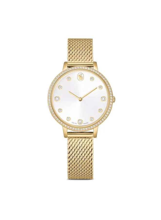 Clarica PGO Plated Stainless Steel White Dial Analog Watch